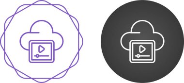 Beyaz arkaplanda izole edilmiş video sunucu simgeleri 