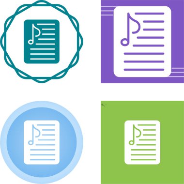 müzik listesi simgesi seti, vektör illüstrasyonu