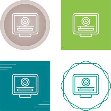 ortam oynatıcı web simgesi vektör çizimi