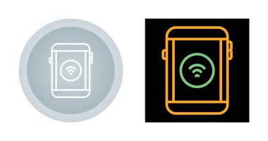 Beyaz arkaplanda akıllı telefon simgesi, sembol, vektör