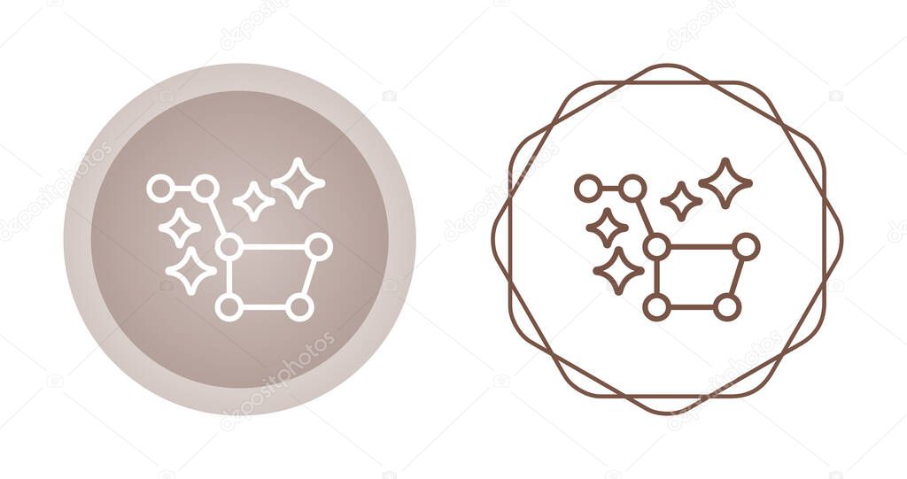 Vector illustration of the Constellation Ursa Major icon on white background