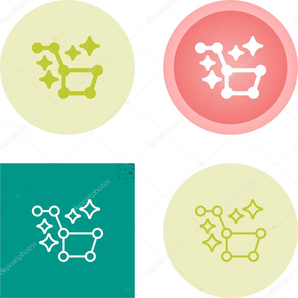 Vector illustration of the Constellation Ursa Major icon on white background