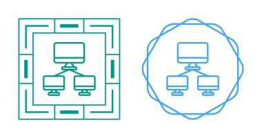 Ağ İzleme Web simgesi vektör illüstrasyonu