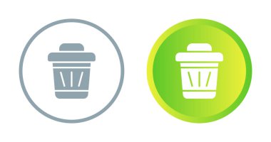 Çöp kutusu simgesi setinin vektör illüstrasyonu 