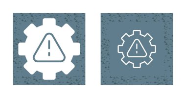 Satır dişli tekerlek simgesini uyarı işareti çizimi ile ayarla