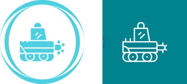 Traktör simgesi vektör çizimi 