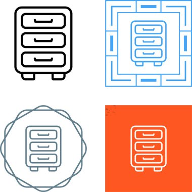 Kabine simgeleri vektör illüstrasyon tasarımı ayarladı