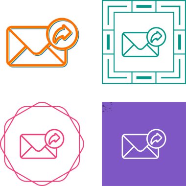 E- posta simgeleri ayarlandı. Zarf düğmeleri, ileti sembolleri, posta işaretleri, vektör illüstrasyonu