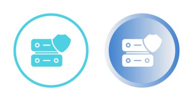 Güvenlik Kalkanlı Düz Düğmeler. özet simgeleri 