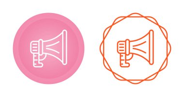 megafon simgeleri beyaz arkaplanda resimleme ayarladı