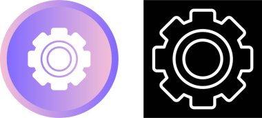 dişli simgeleri ayarlandı, vektör çizimi 