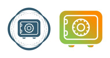 Güvenli kutu simgeleri ayarlandı, vektör illüstrasyonu