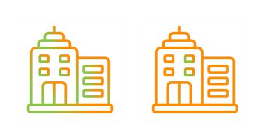 Bina simgeler ayarla, illüstrasyon vektör