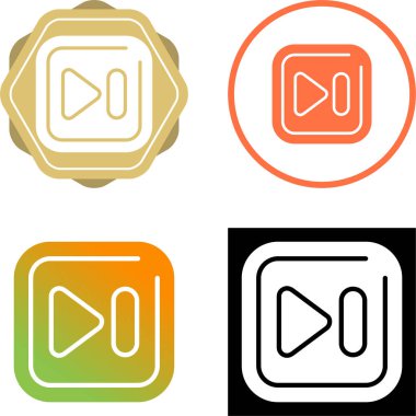 Müzik çalar düğmesi simgeleri. Sembolleri duraklat. Vektör illüstrasyonu