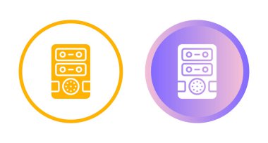 Beyaz arkaplanda bilgisayar birimleri simgeleri, vektör illüstrasyonu 