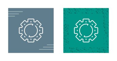 Cog Wheel web simgesi vektör illüstrasyonu
