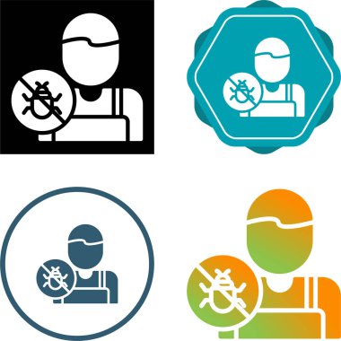 pest kontrol simgesi işaret vektör illüstrasyonu 