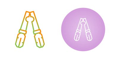 Kablo Crimper simgeleri seti, vektör illüstrasyonu basit tasarım