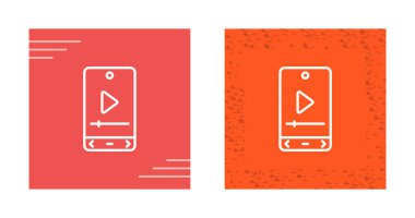 ortam oynatıcı web simgesi vektör çizimi