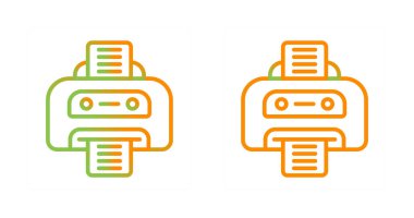 Yazıcı vektör simgeleri basit illüstrasyon