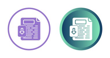 belge simgeleri ayarlandı, vektör illüstrasyonu basit tasarım