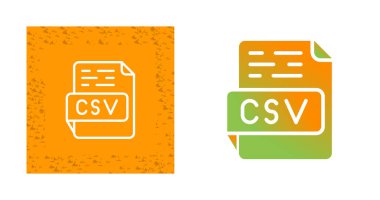 csv dosya biçimi simgesi, web illüstrasyonu