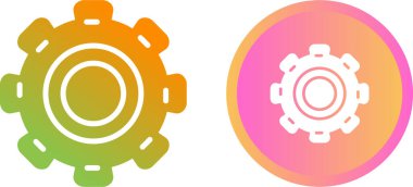 dişli simgeleri beyaz arkaplan üzerine resimleme ayarlandı