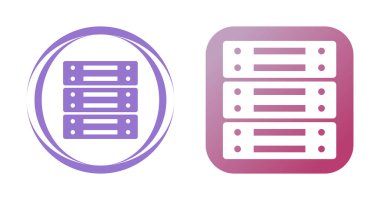 Sunucu simgeleri ayarlandı, vektör illüstrasyonu