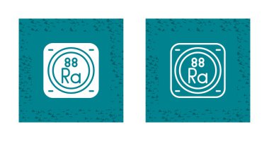 radyum kimyasal element simgeleri web basit illüstrasyon