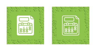 takvim simgelerine sahip belge, vektör illüstrasyonu basit tasarım