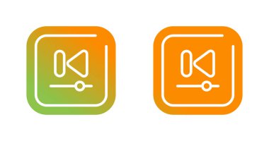 Beyaz arkaplanda parlak satır simgeleri, Video Önceki Parça