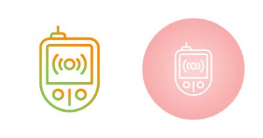 RFID Okuyucu Web simgesi vektör çizimi