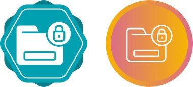 Güvenli dizin simgeleri ayarlandı, vektör illüstrasyonu 