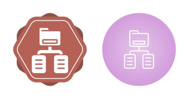 Beyaz Arkaplanda Çoklu Biçimli Modern Ağ Dizini Simgesi 