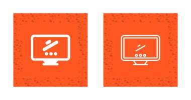 monitör simgeleri beyaz arkaplanda izole edildi