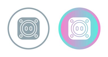 elektrik Outlet simgesi seti, vektör illüstrasyonu 