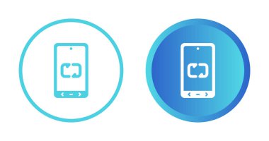 Akıllı Telefon Veri Aktarım Vektörü Simgesi. Vektör İllüstrasyonu 