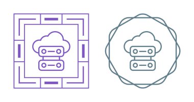 Web Sunucusu simgeleri vektör illüstrasyonunu ayarla 
