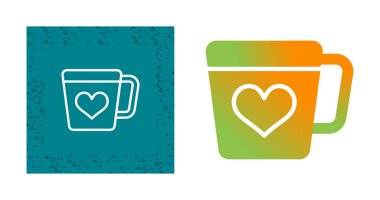 cup with heart web icon vector illustration