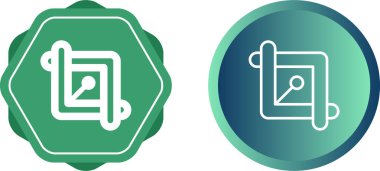 Kırpma simgeleri ayarlandı, vektör illüstrasyonu