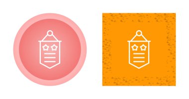 Beyaz arkaplanda izole edilmiş yıldız simgelerine sahip pankart. vektör illüstrasyonu