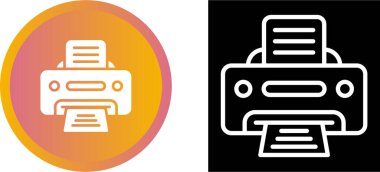 Yazıcı simgesinin vektör illüstrasyonu