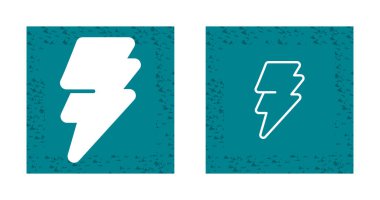 Şimşek işareti simgesi. şimşek simgesi.