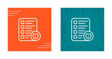 Güvenli kontrol listesi simgeleri ayarlandı, vektör illüstrasyonu