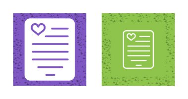 Kağıt simgesi vektör illüstrasyonlu kalp