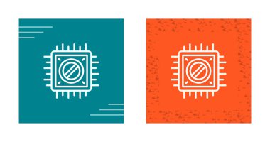 mikroçip simgeleri ayarlandı, vektör illüstrasyonu 