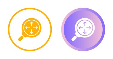 ok simgeli büyüteç, vektör illüstrasyonu basit tasarım 