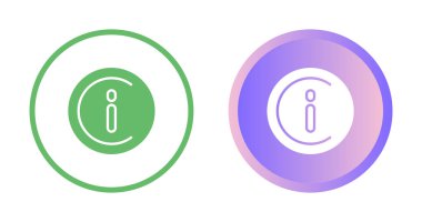 bilgi yuvarlak düğme simgeleri ayarlandı