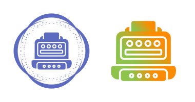 Beyaz arkaplanda izole edilmiş satır yazıcı simgeleri. vektör illüstrasyonu 