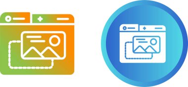 Beyaz arkaplanda dağ manzaralı bilgisayar dizinleri 